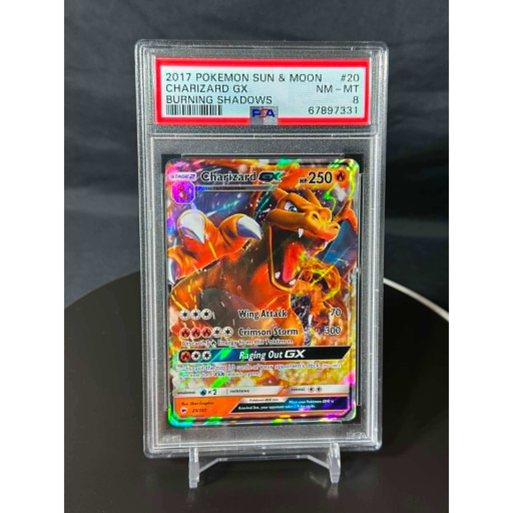 2017 Pokemon Sun & Moon Burning Shadows Charizard GX 20 PSA 8 NM-MT Ultra Rare